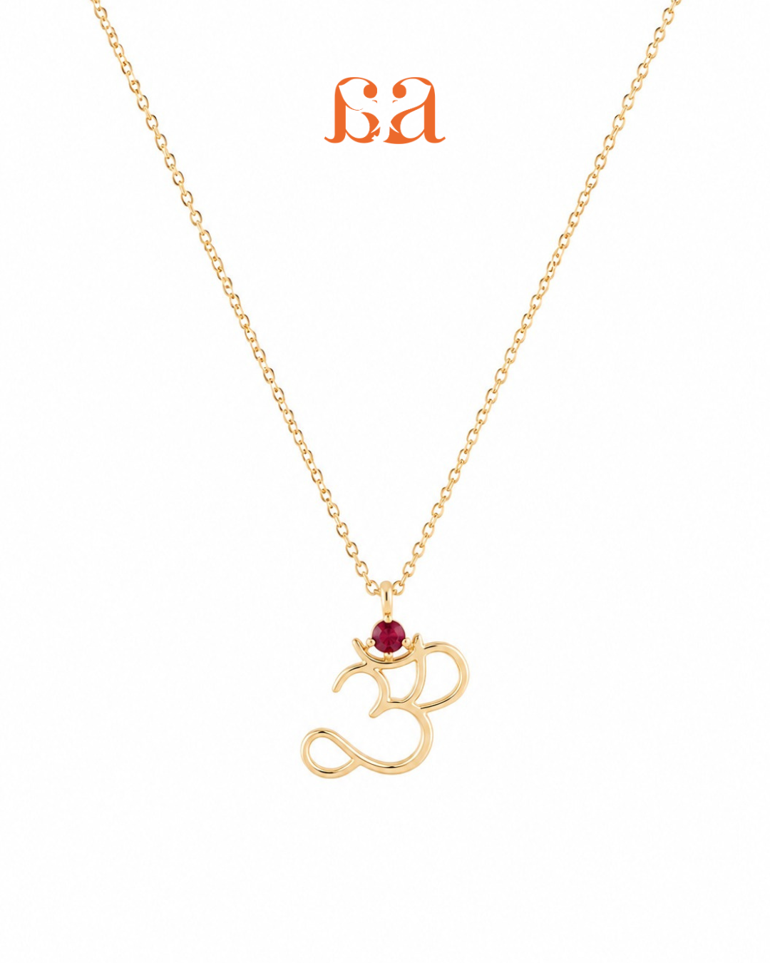 Om 9KT Gold Rakhi converted into a pendant necklace