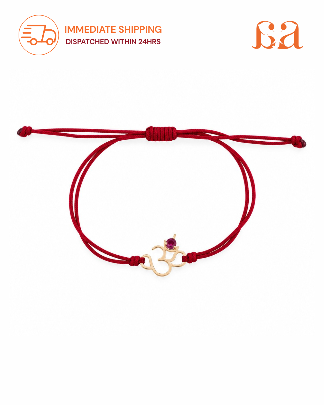 Om 9KT Gold Rakhi Pendant for brother by Mivraa
