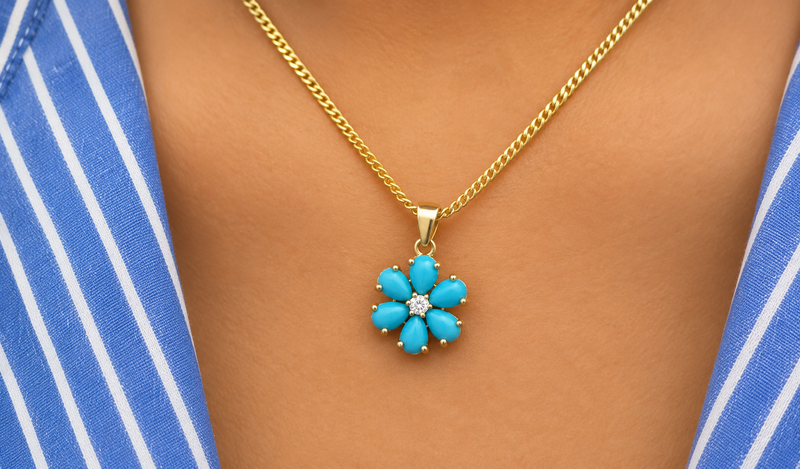 Personalised vacation jewellery necklace by Mivraa featuring colourful custom jewellery designs
