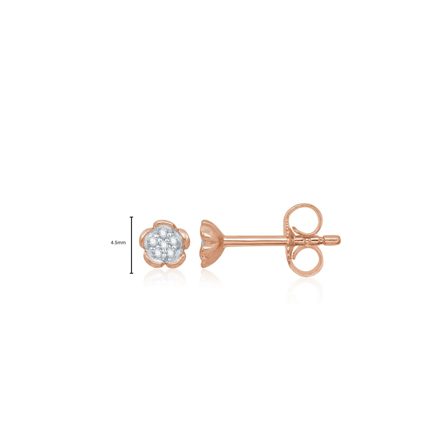 Layered Luxe Collection - Flower Power Diamond Stud Earrings
