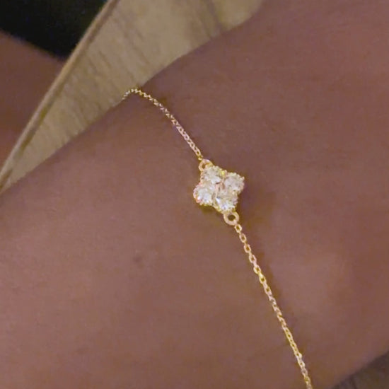 Lab grown diamond bracelet video showing lightweight Riri bracelet sparkle and design
