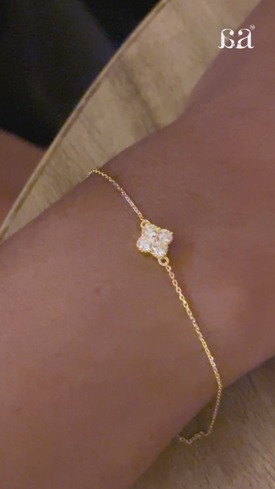 Lab grown diamond bracelet video showing lightweight Riri bracelet sparkle and design