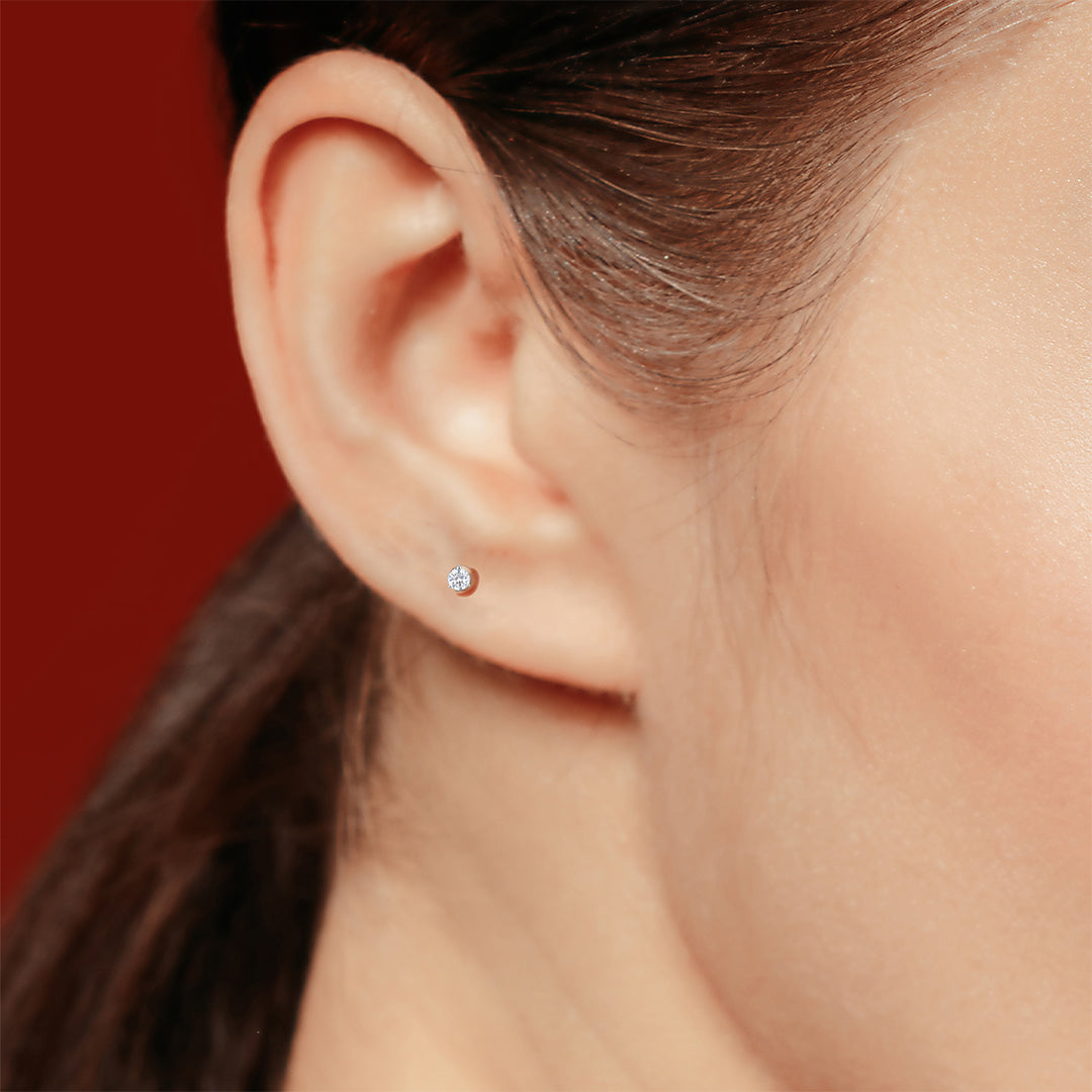 Layered Luxe -7cents Diamond Studs