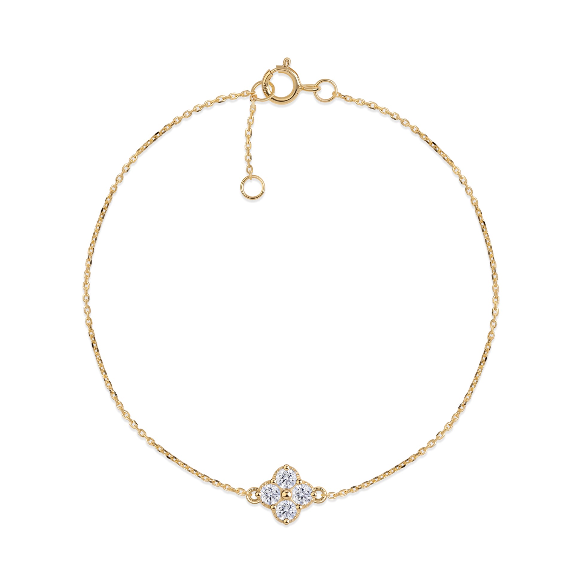 Riri lab grown diamond bracelet in lightweight 9KT gold design