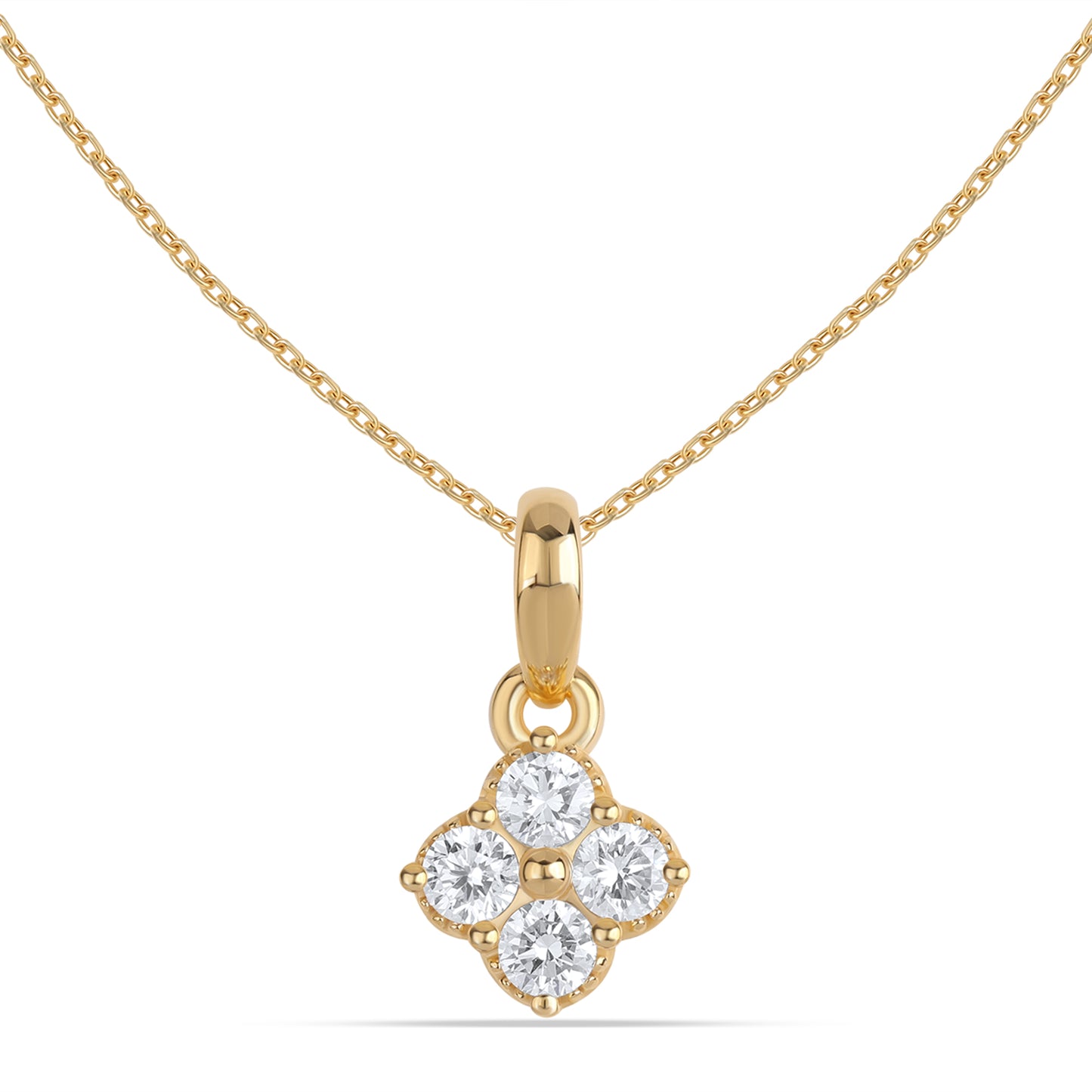 Riri lab grown diamond pendant in 9KT gold with elegant minimal design