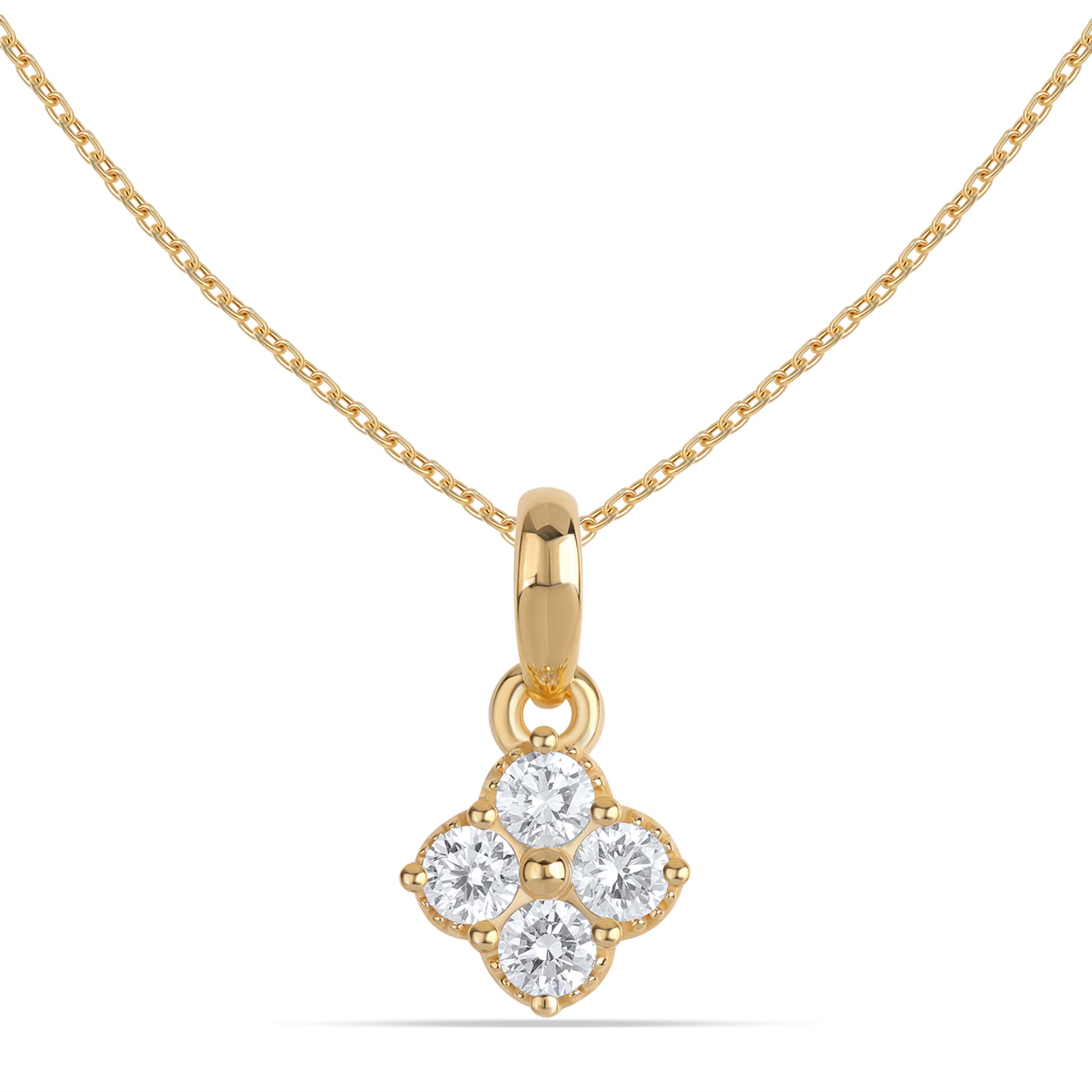 Riri lab grown diamond pendant in 9KT gold with elegant minimal design