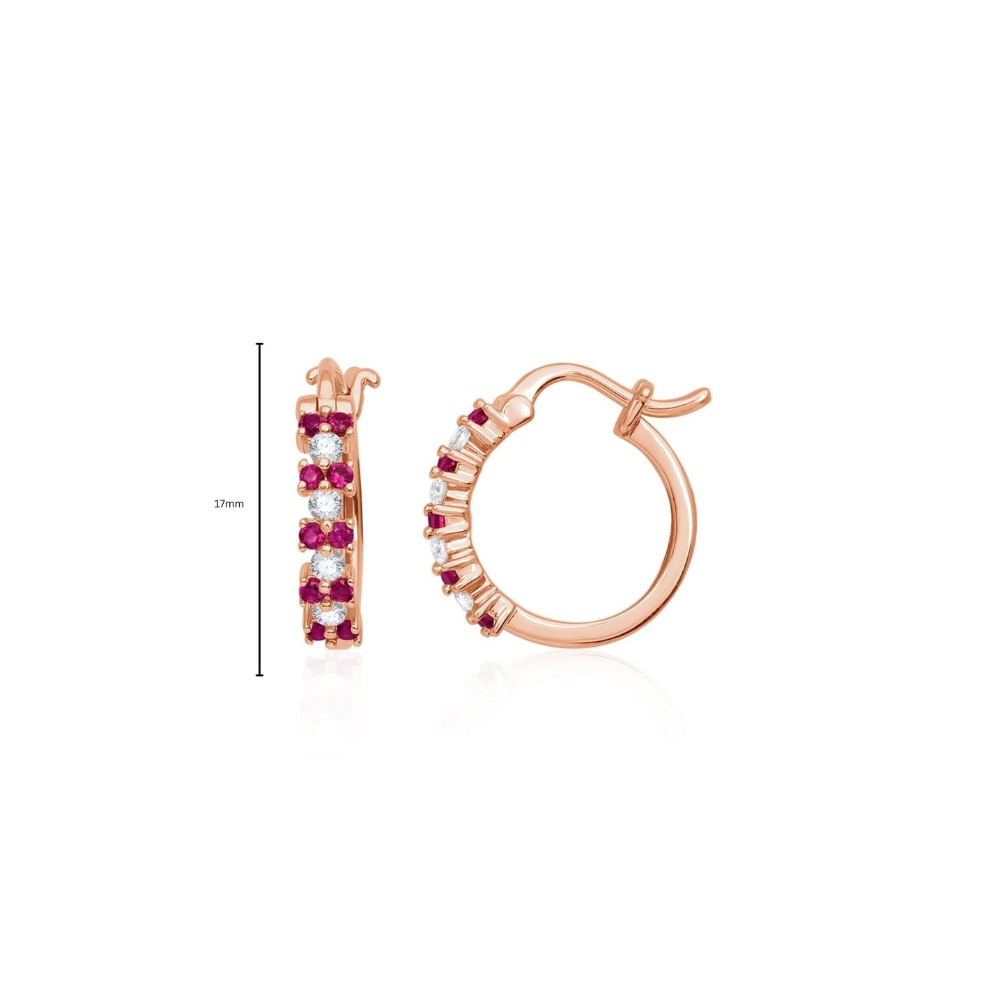 Ruby Love Hoop Earrings