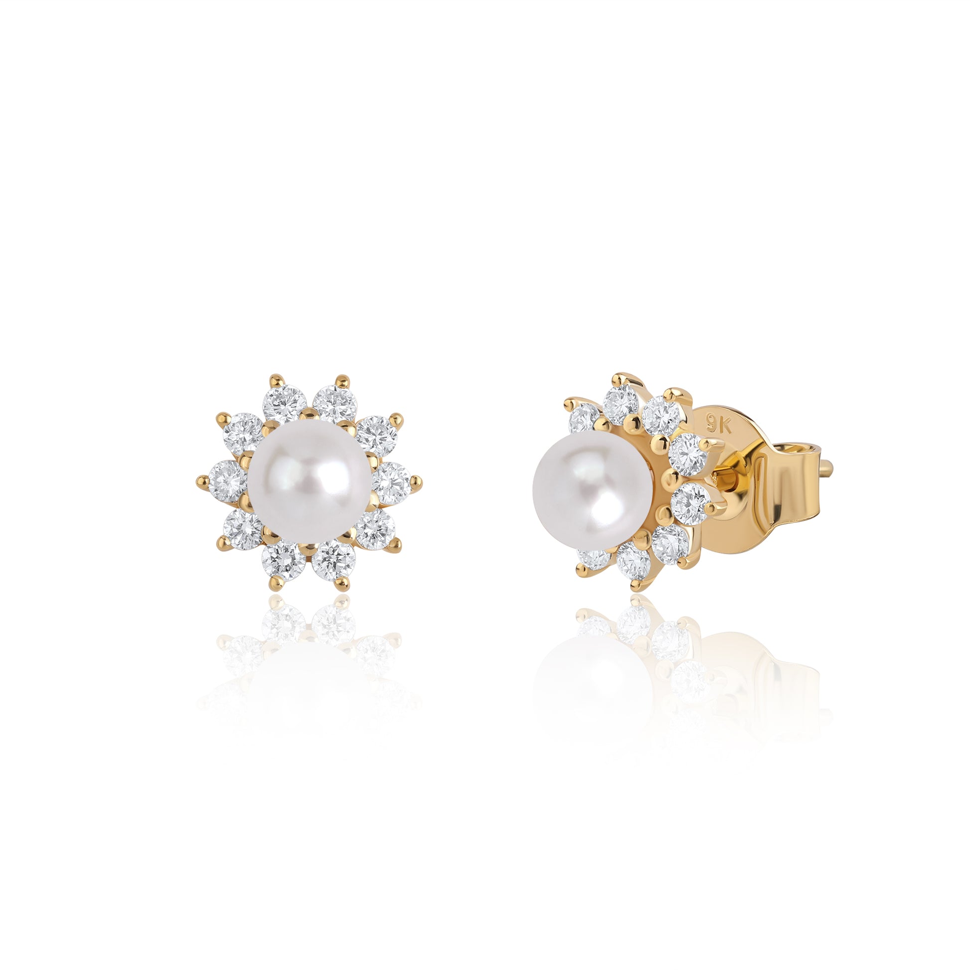 Sai lab grown diamond jewellery earrings crafted in 9kt gold for women