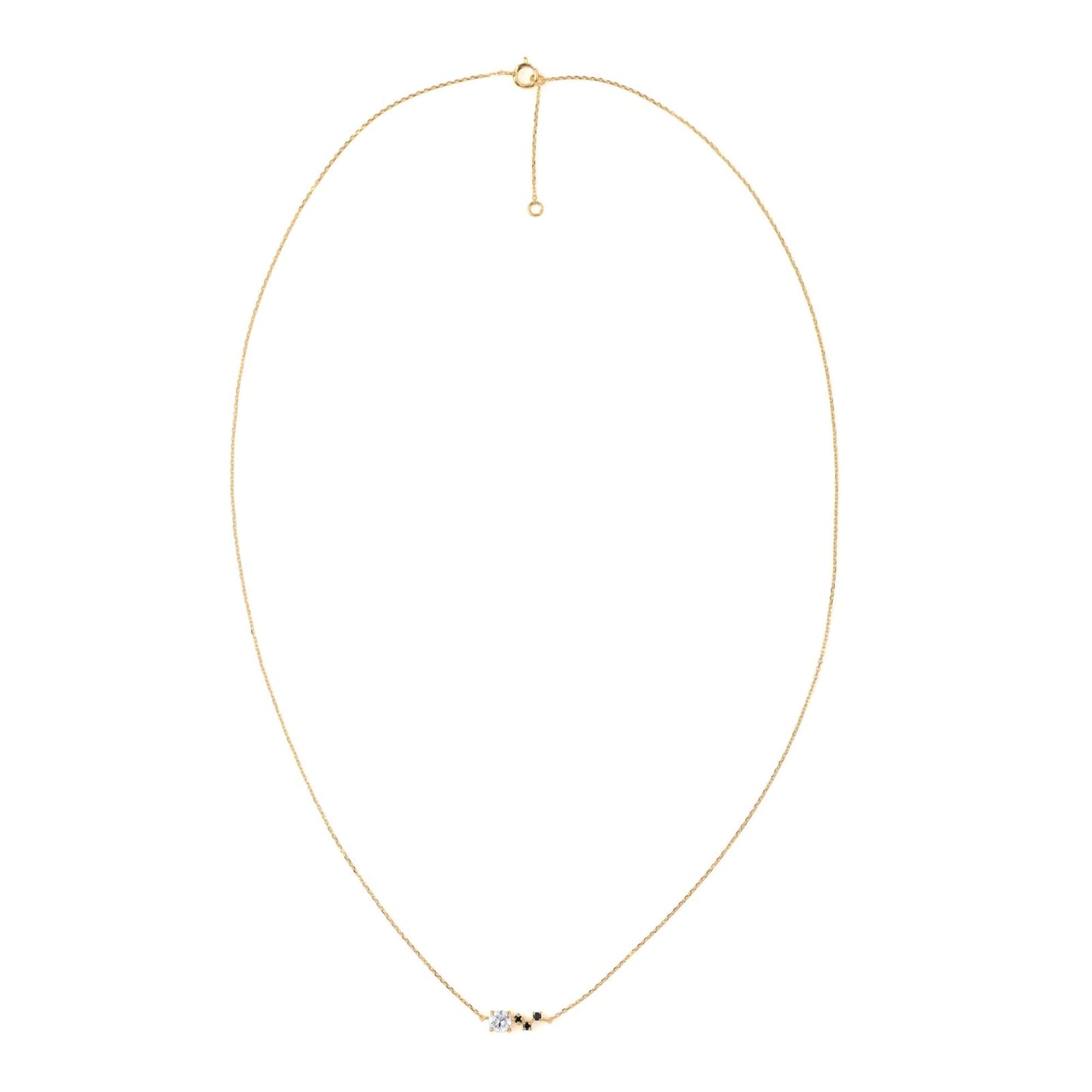Simple lab grown diamond necklace in 9KT gold by Mivraa elegant minimal diamond jewellery for women