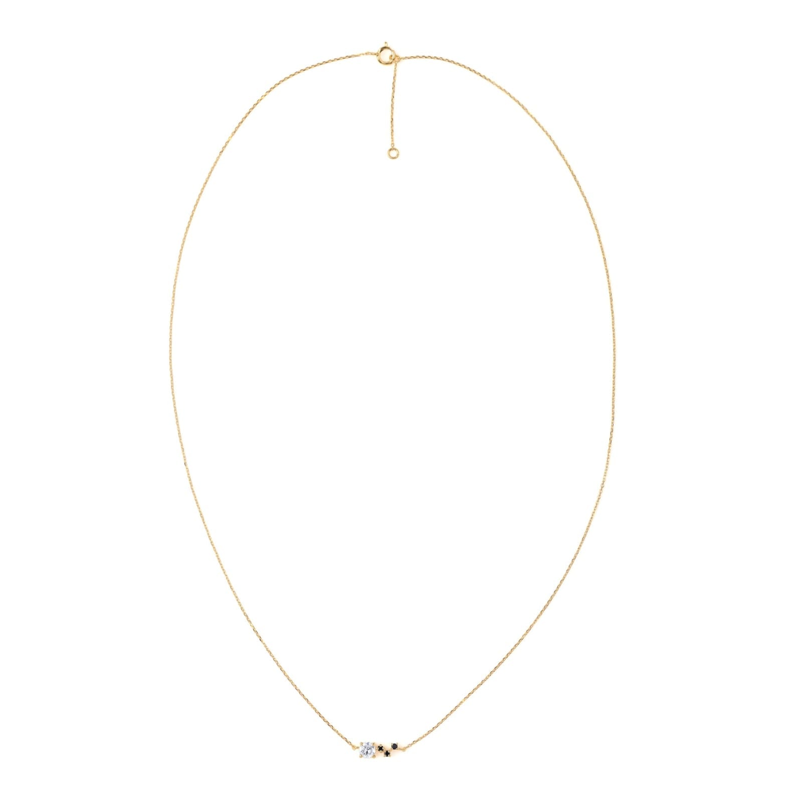 Simple lab grown diamond necklace in 9KT gold by Mivraa elegant minimal diamond jewellery for women