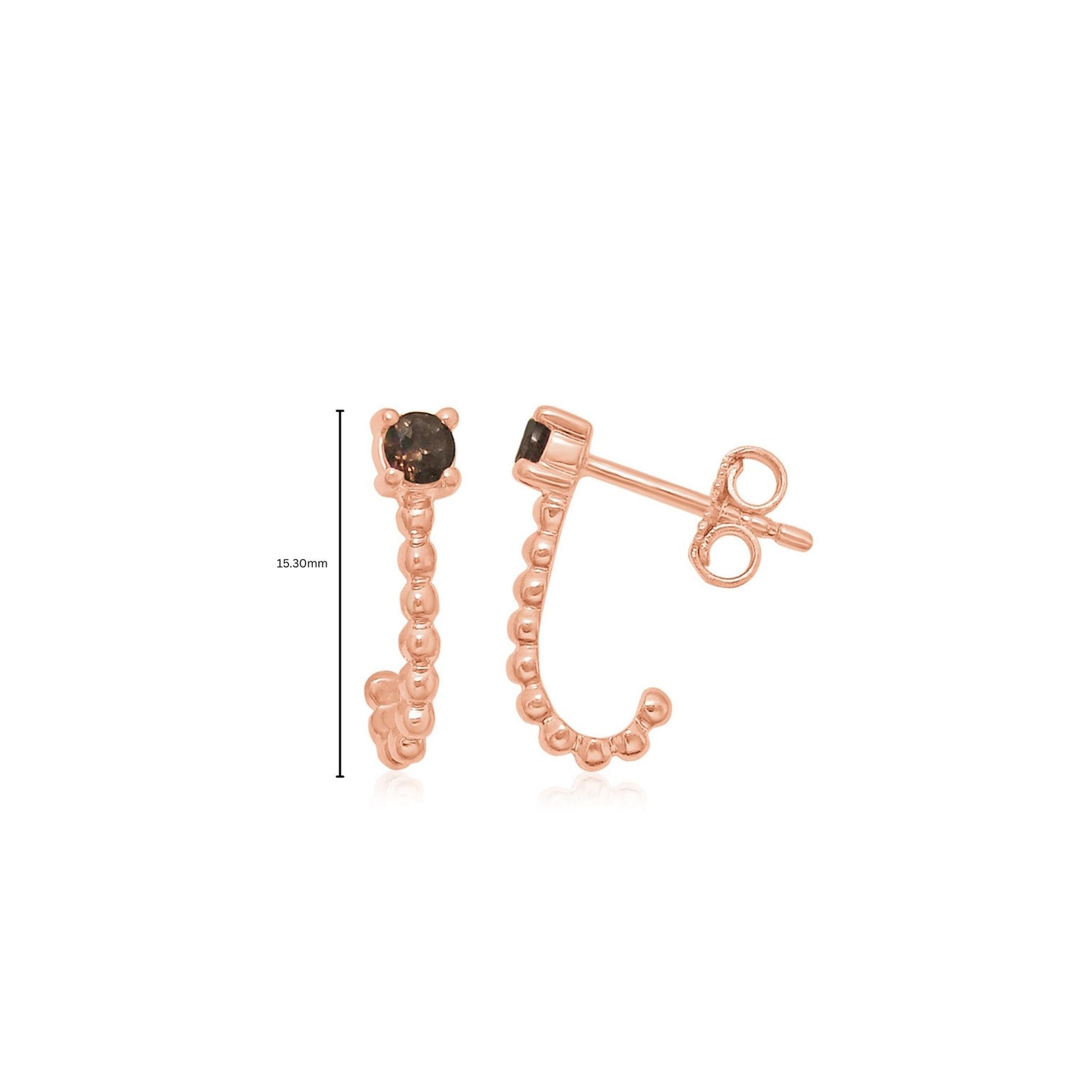 Smoky Quartz Stud Earrings