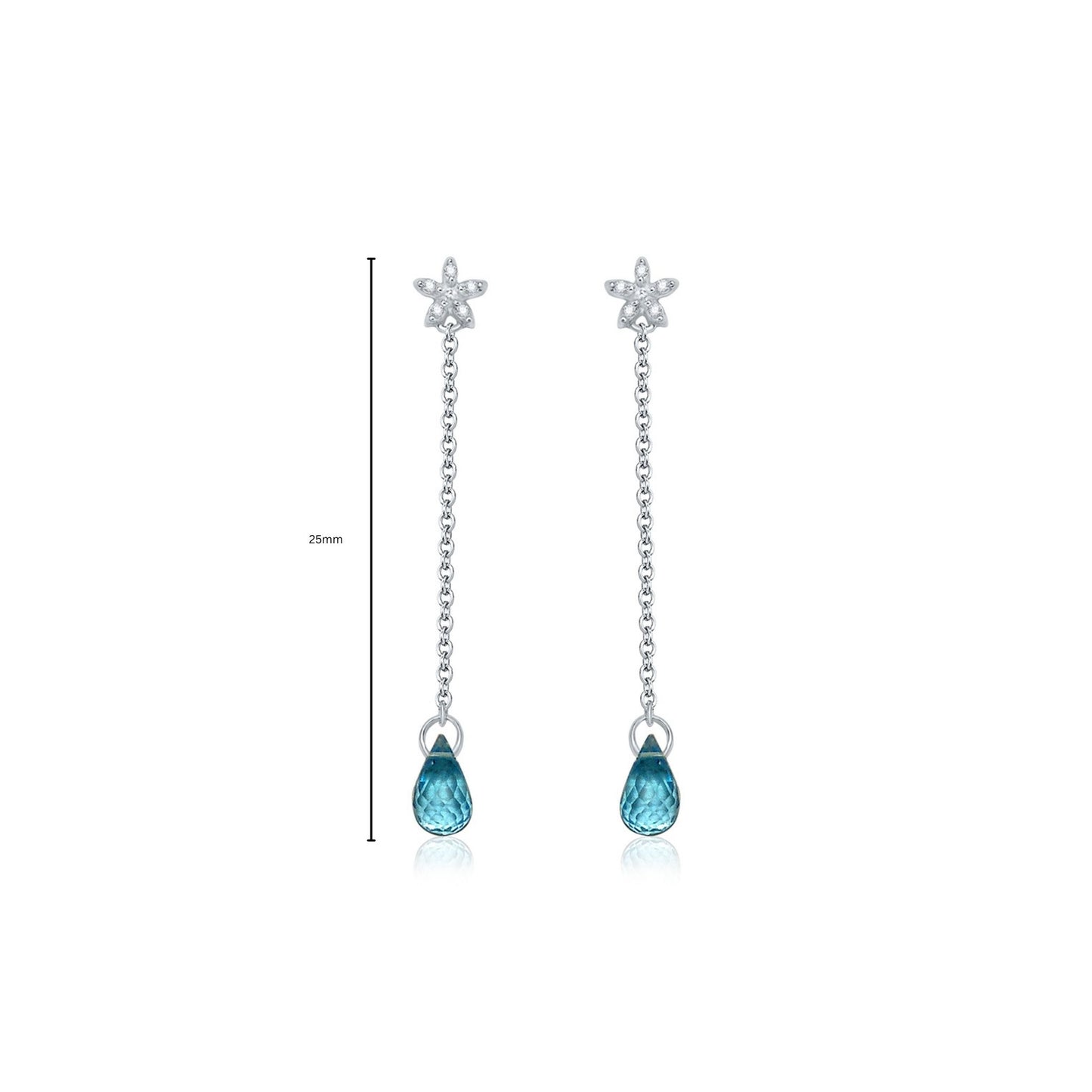 Mini Mivraa Collection - Stars Topaz Danglers