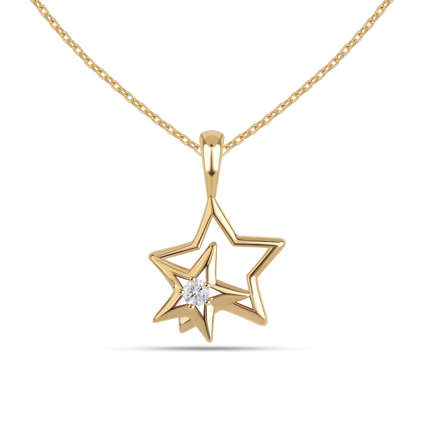 Tara lab grown diamond pendant in 9kt jewellery by Maya by Mivraa for women