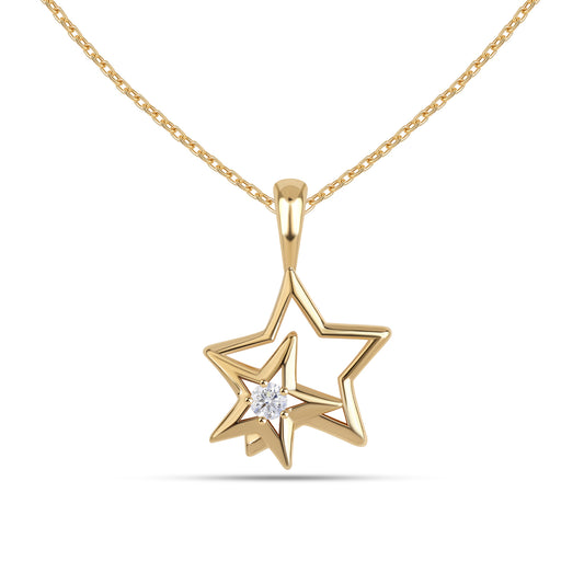 Tara lab grown diamond pendant in 9kt jewellery by Maya by Mivraa for women