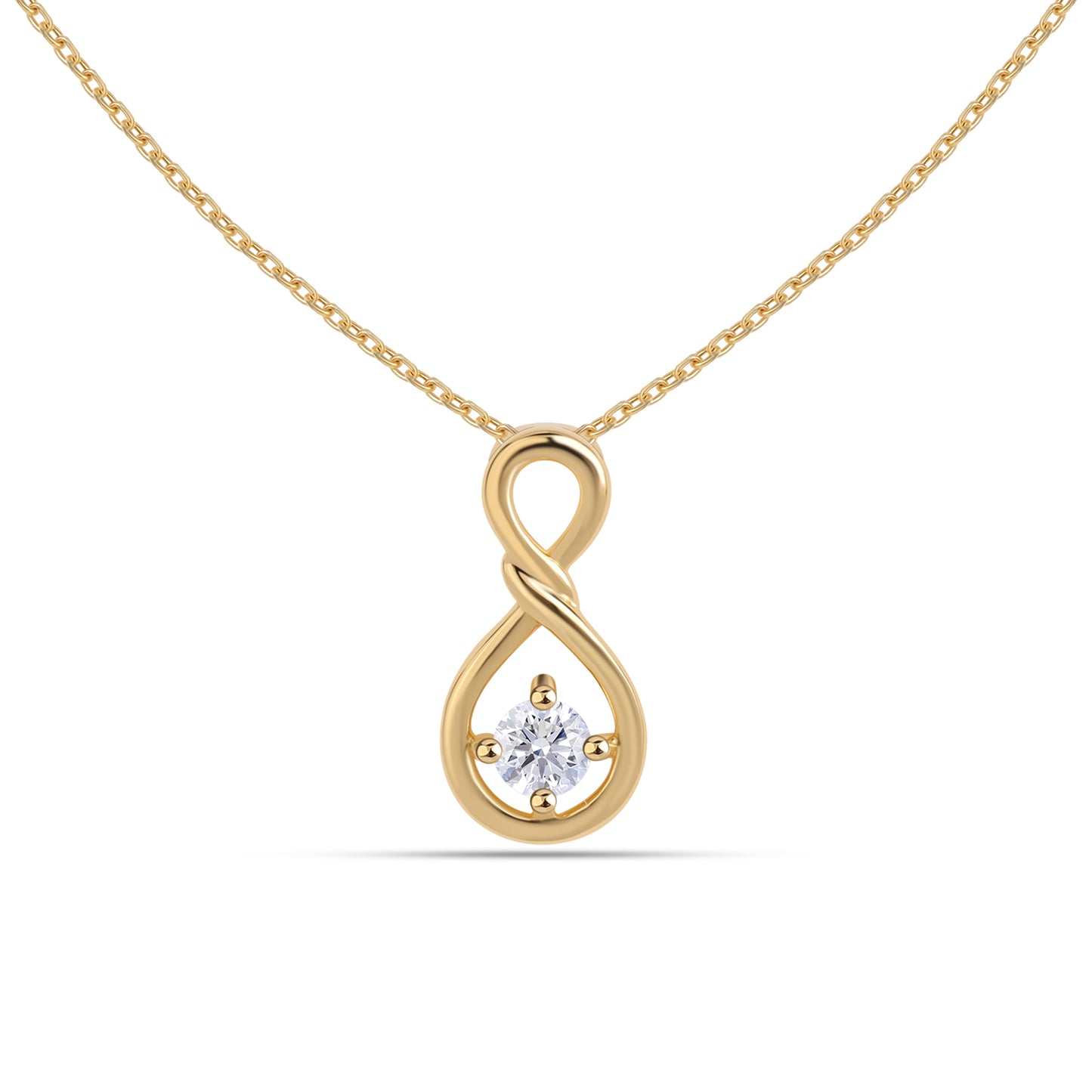 Ziva single diamond pendant in lab grown diamond jewelry by Maya by Mivraa